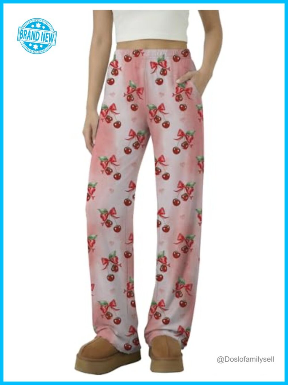 Soft Wide Leg Pajama Pants Elastic Waist Lounge Sleep Bottoms